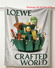LOEWE Crafted World Print Flannel Throw Blanket for Sofa Decor L118
